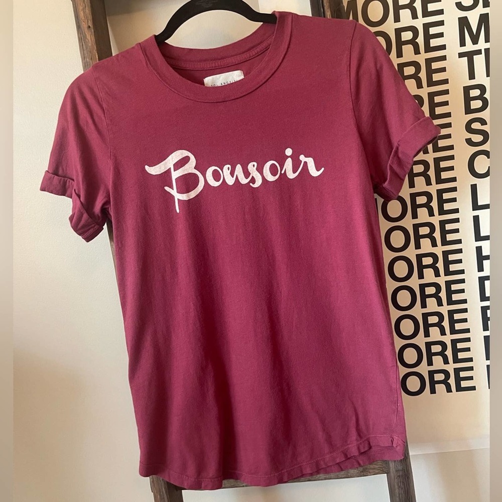 EUC Anthropologie Sol Angeles Bonsoir Graphic Tee